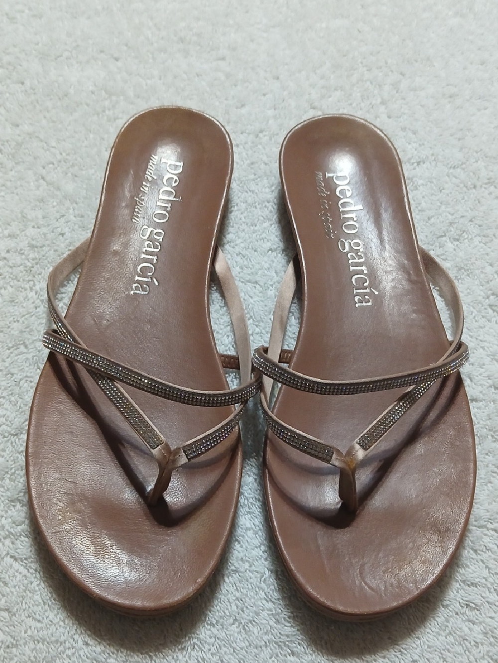 Pedro Garcia Swarovski Crystal Sandals Size 10